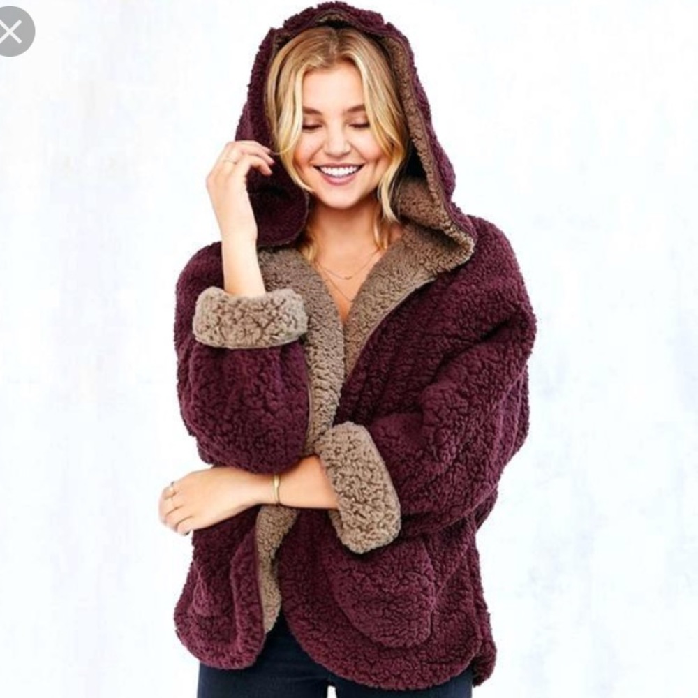 Sherpa Teddy Jacket Reversible Oversized